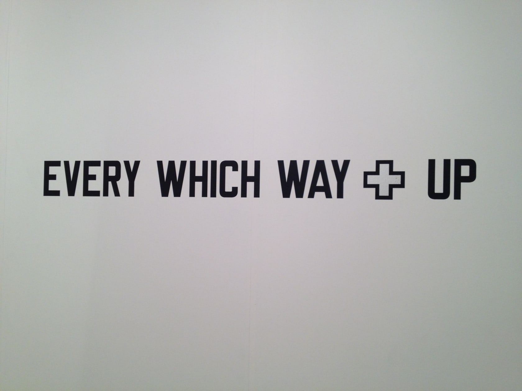 Lawrence Weiner EVERY WHICH WAY + UP, 2010