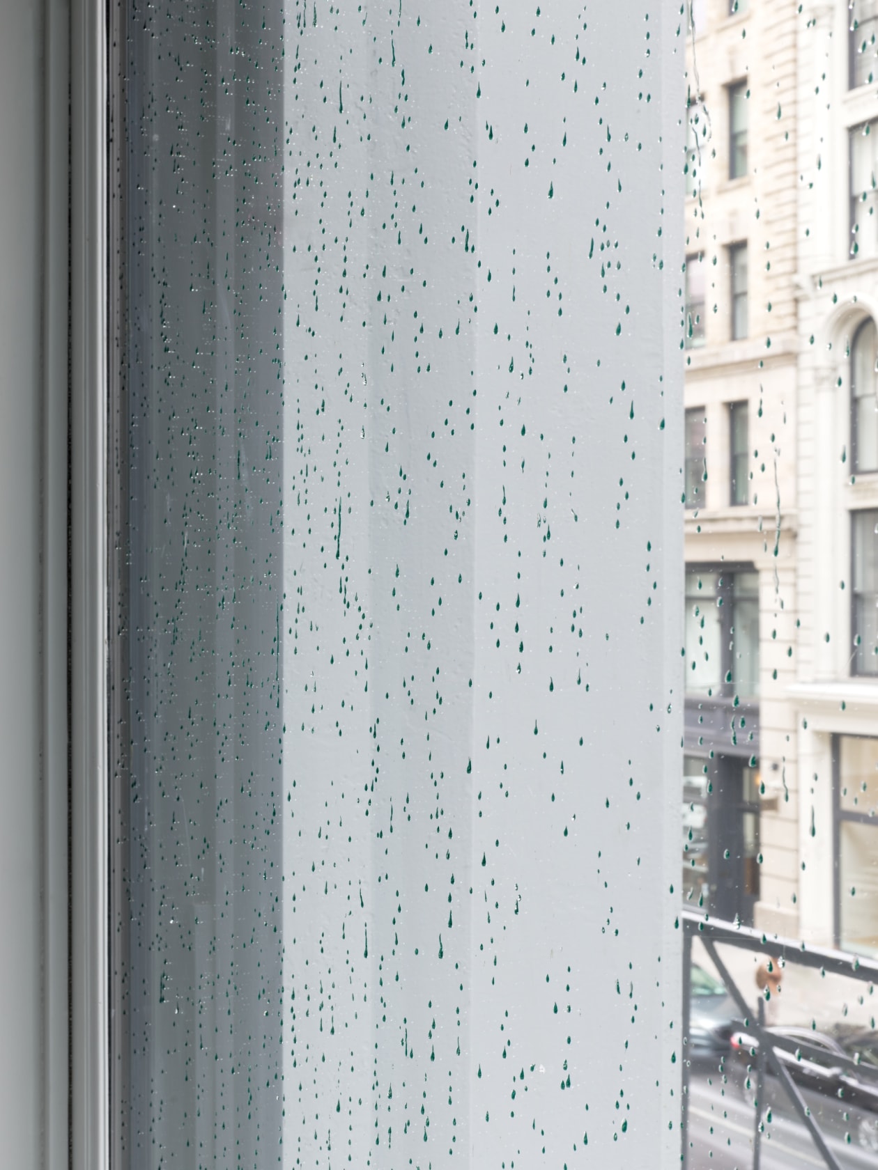 Álvaro Urbano September, 2025 Transparent resin on existing glass Dimensions variable