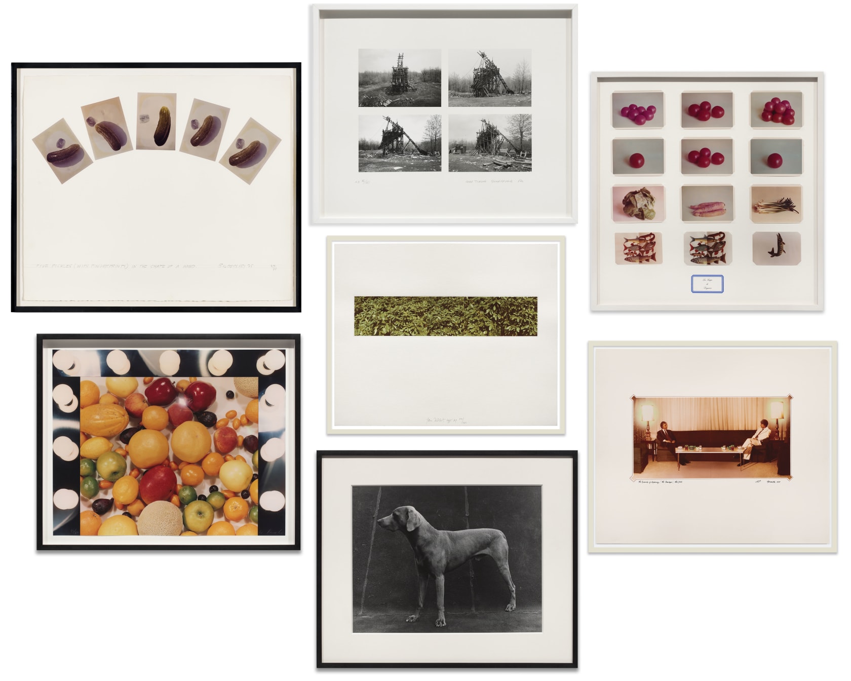 Portfolio Artists & Photographs, 1975 7 photographic prints, and a brochure with preface by David Bourdon, in portfolio Dimensions variable...