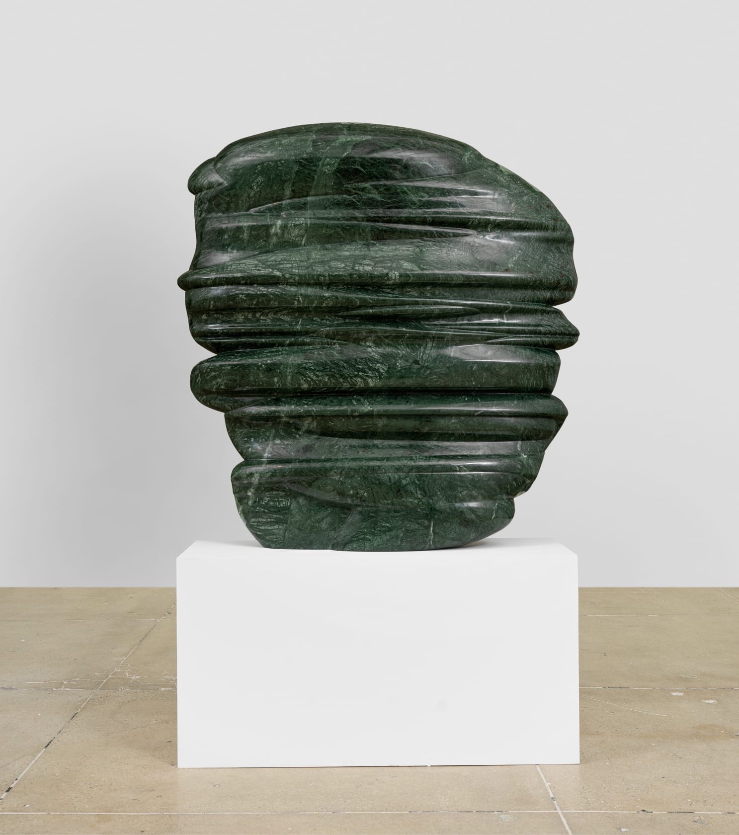 Tony Cragg Masks, 2021 Guatemalan green stone 51 1/8 x 48 x 17 3/8 in. (130 x 122 x 44...