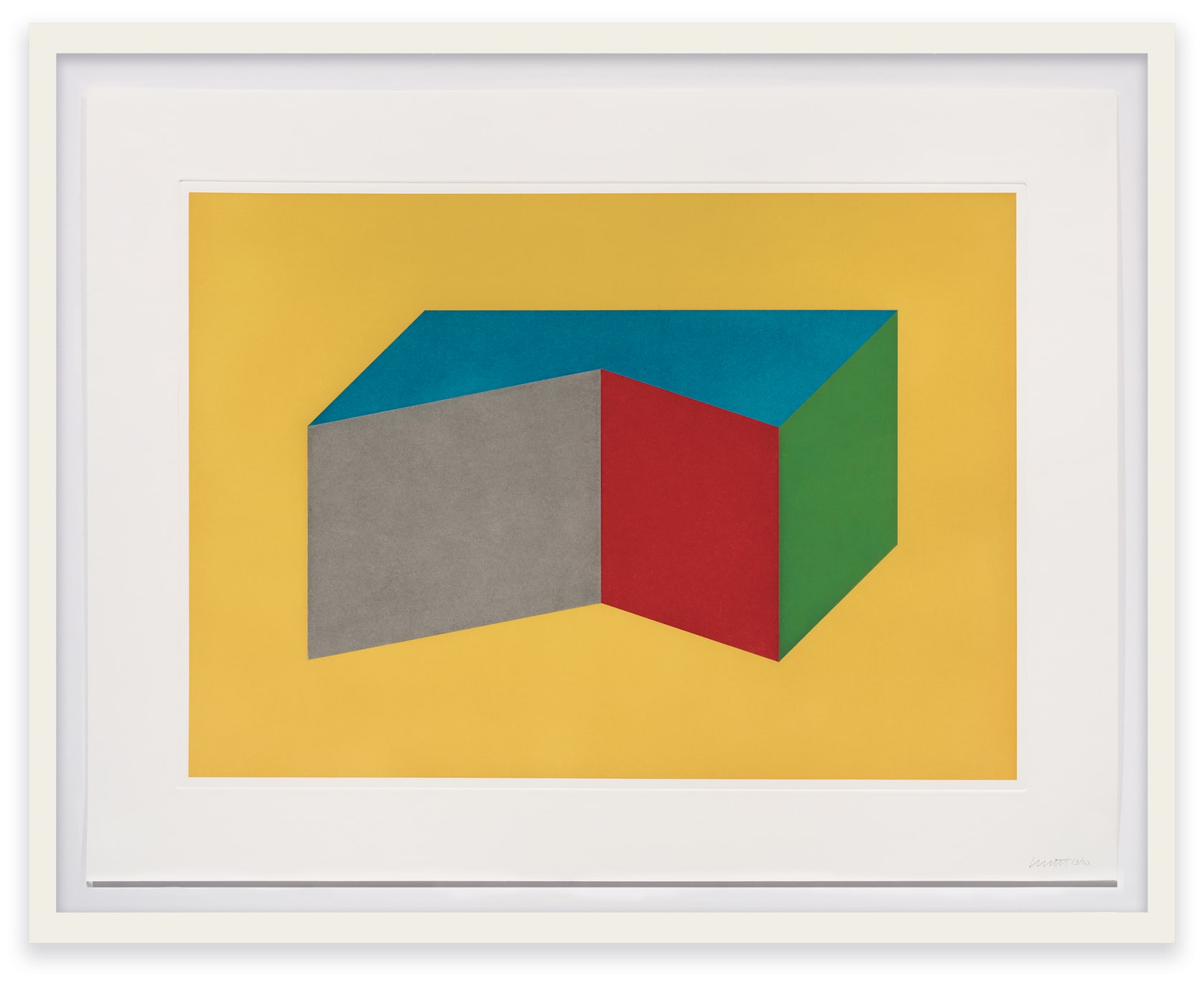 Sol LeWitt Forms Derived from a Cubic Rectangle #07, 1990 Aquatint on Magnani Italia paper Plate: 15 x 21 in....