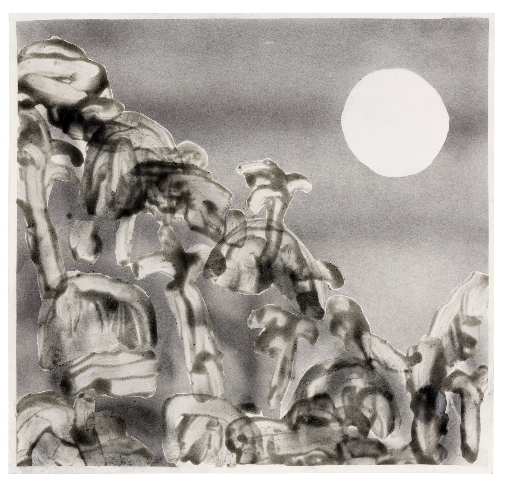 Deborah Anzinger Untitled Transmutation 31, 2025 Salvaged charcoal on paper 26 1/2 x 25 5/8 in. (67.4 x 65 cm)