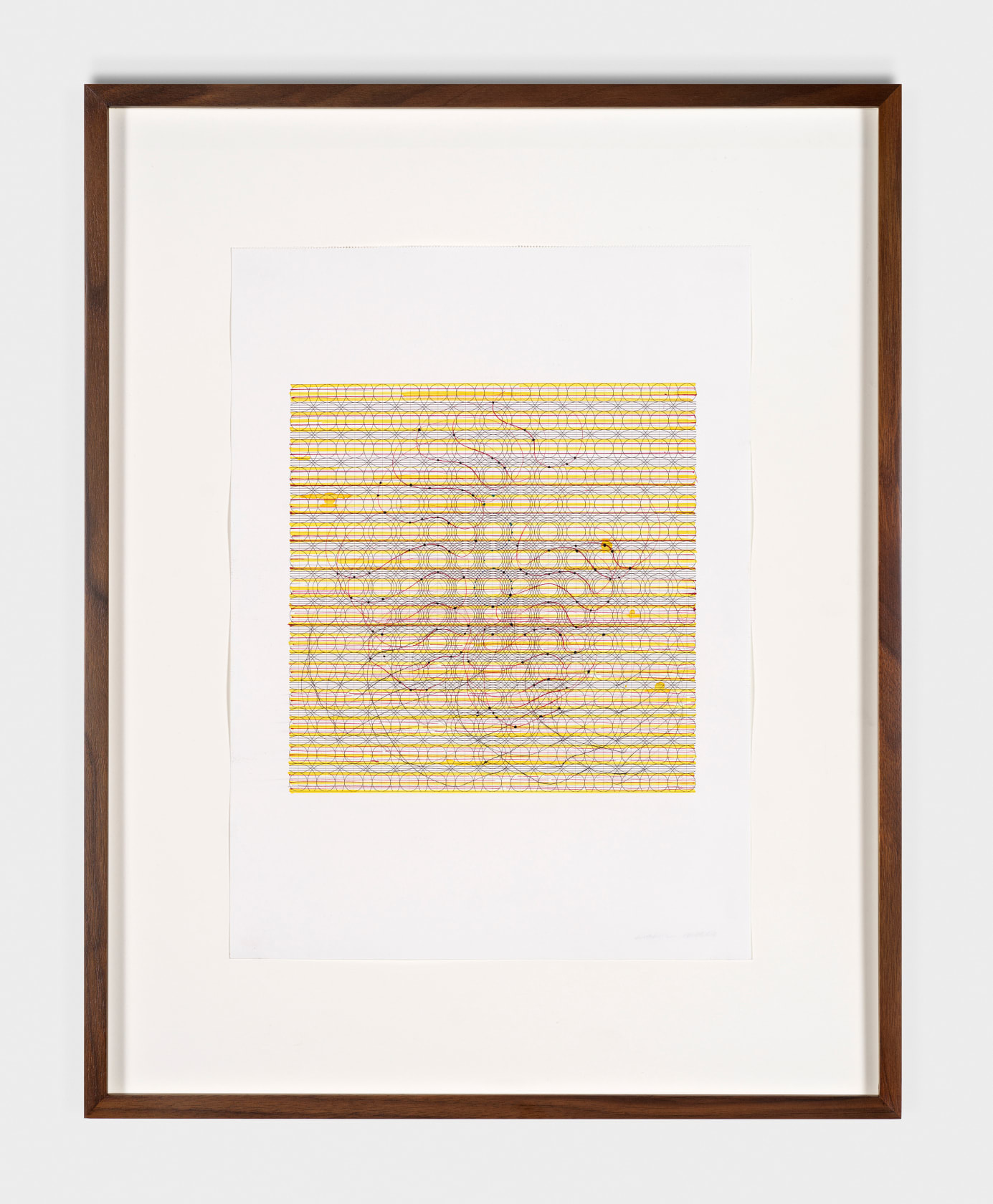 Gabriel Orozco Untitled, 2025 Ink, gouache, and graphite on printed paper Frame: 23 x 18 1/4 x 1 3/8 in....