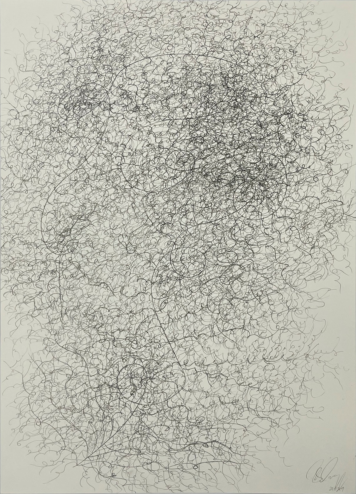 Tony Cragg Untitled, 2021 Pencil on paper 34 1/4 x 26 3/8 in. (87 x 67 cm)