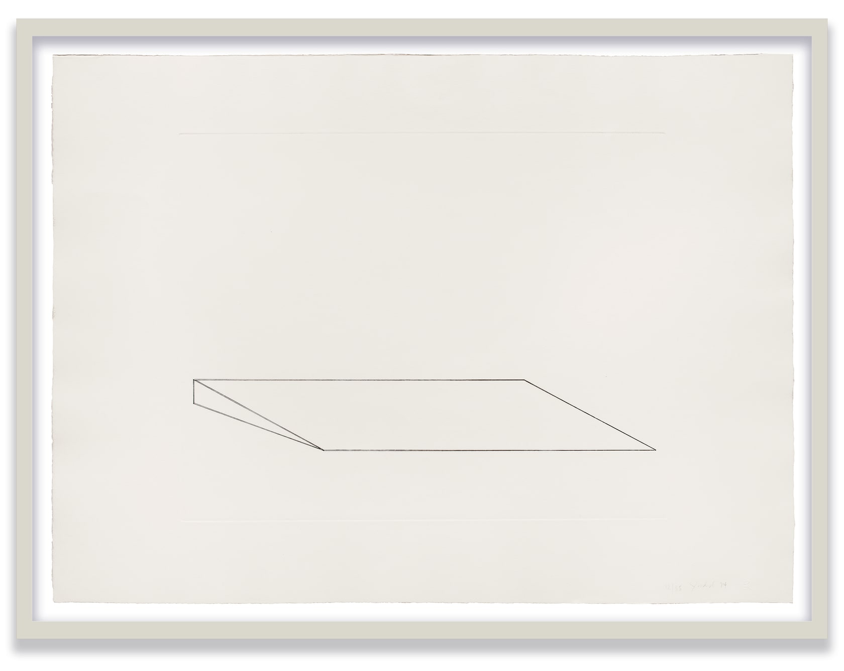Donald Judd Untitled, 1974 Etching on German Etching paper 30 3/4 x 41 7/8 in. (78.1 x 106.4 cm) Edition...
