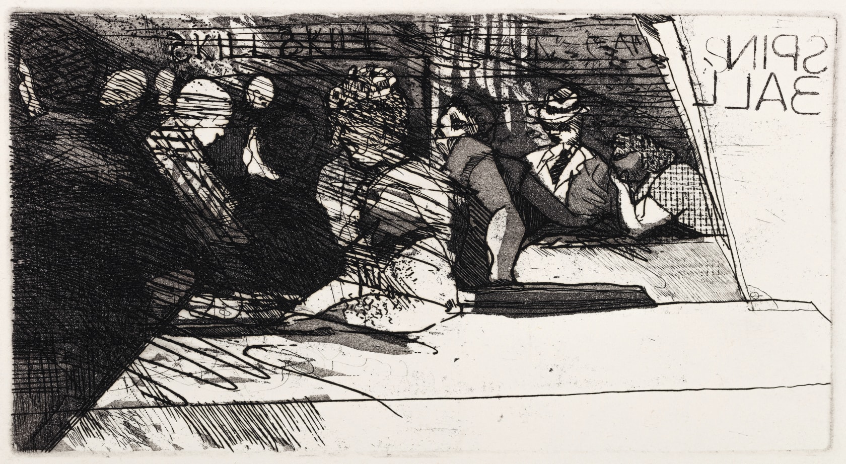 William Kentridge, Carlton Center Games Arcade-SPIN BALL (1 state), 1977