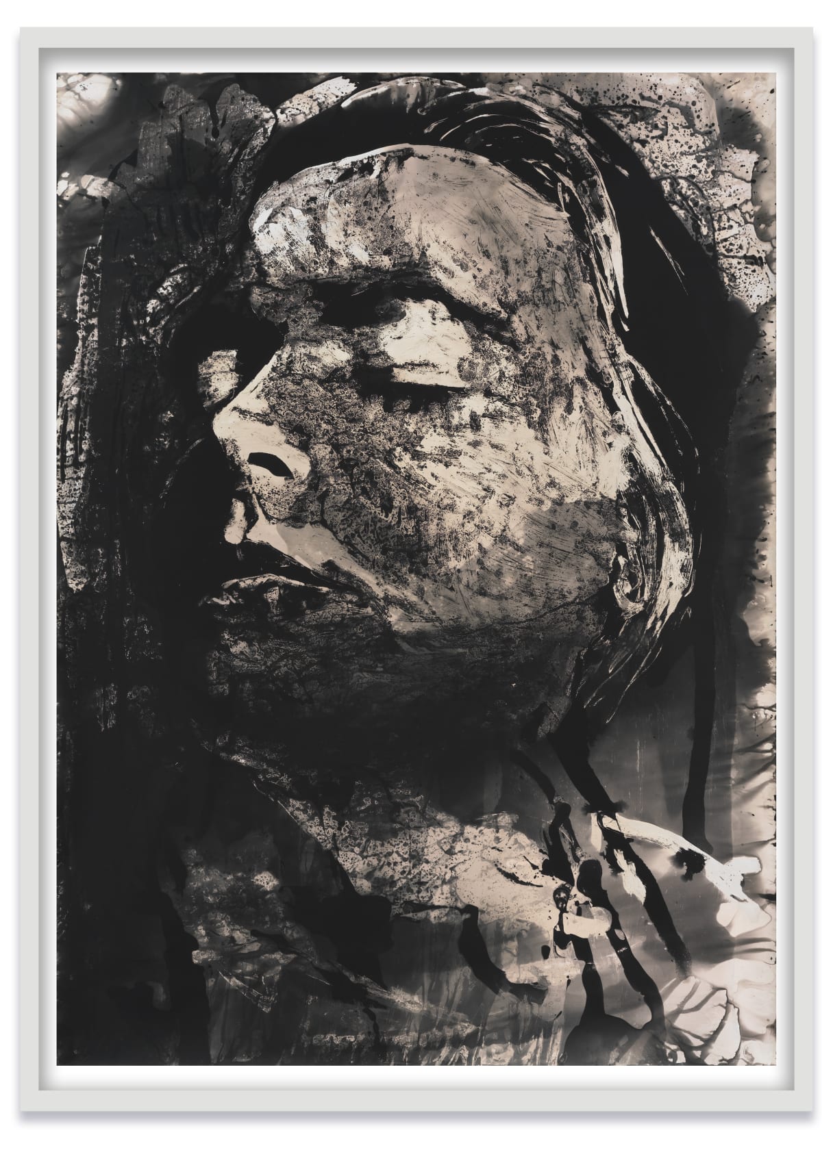 Matt Saunders Drawing (there is no place that does not see you), 2021 Unique silver gelatin print on fiber paper...