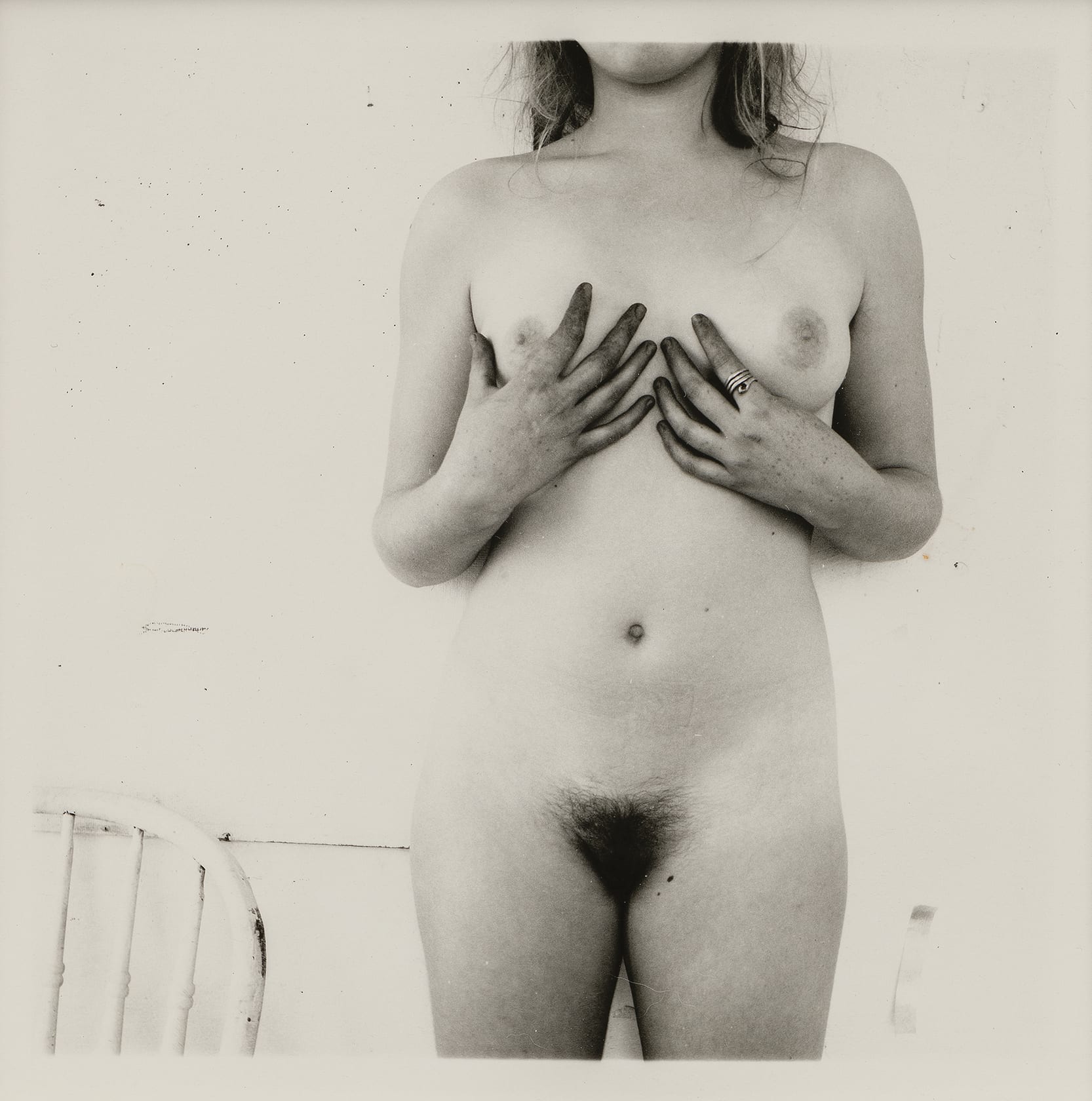 Francesca Woodman, Torso after seeing Ingres, Providence, Rhode Island, 1976