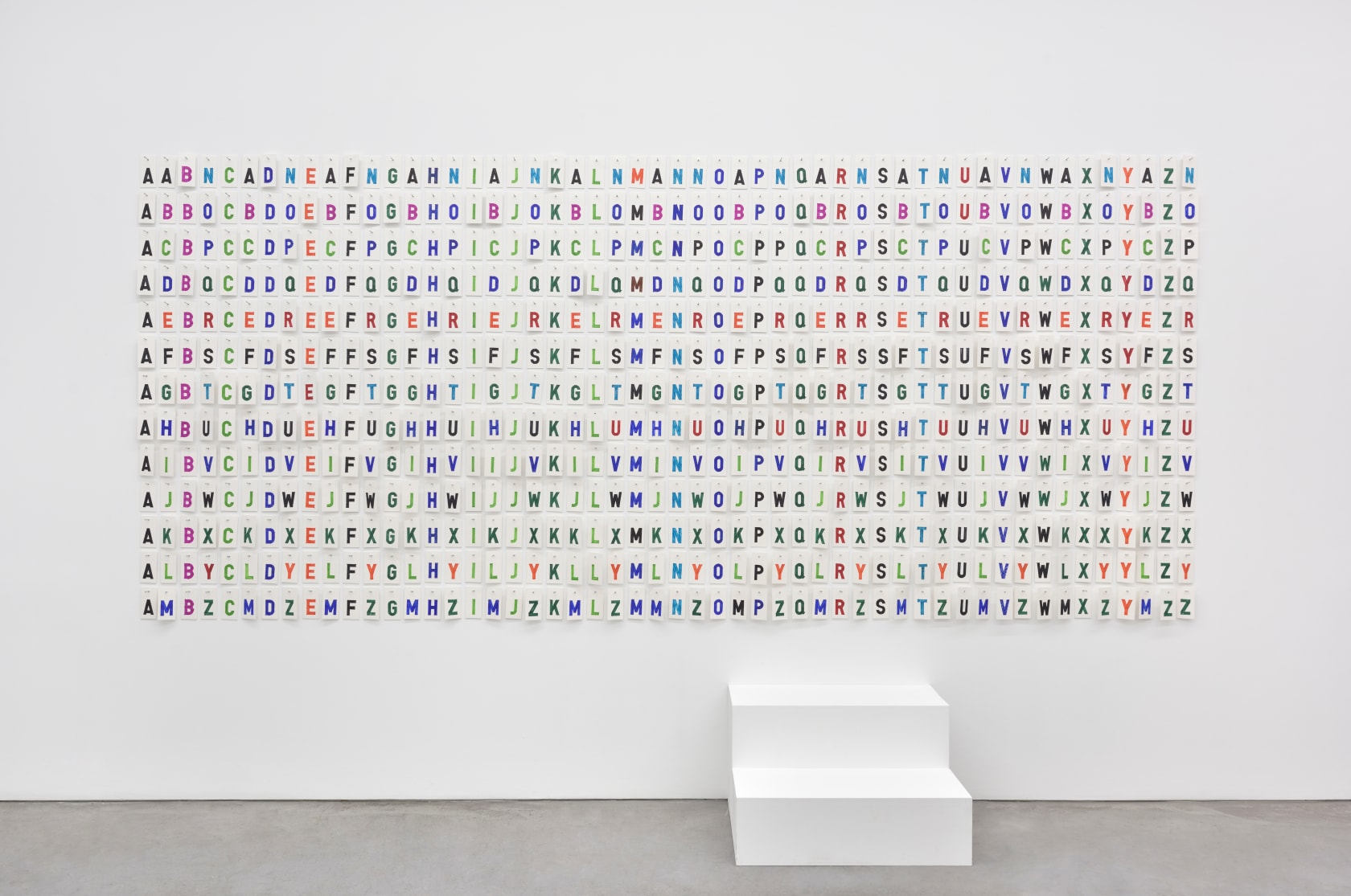 Peter Fillingham BF,RE,FW,DJ,CG,GJ,GB,MJ, 2024 Snow White card, Sharpie pen, nails, wooden steps Cards: 3 3/4 x 2 in. (9.5 x...