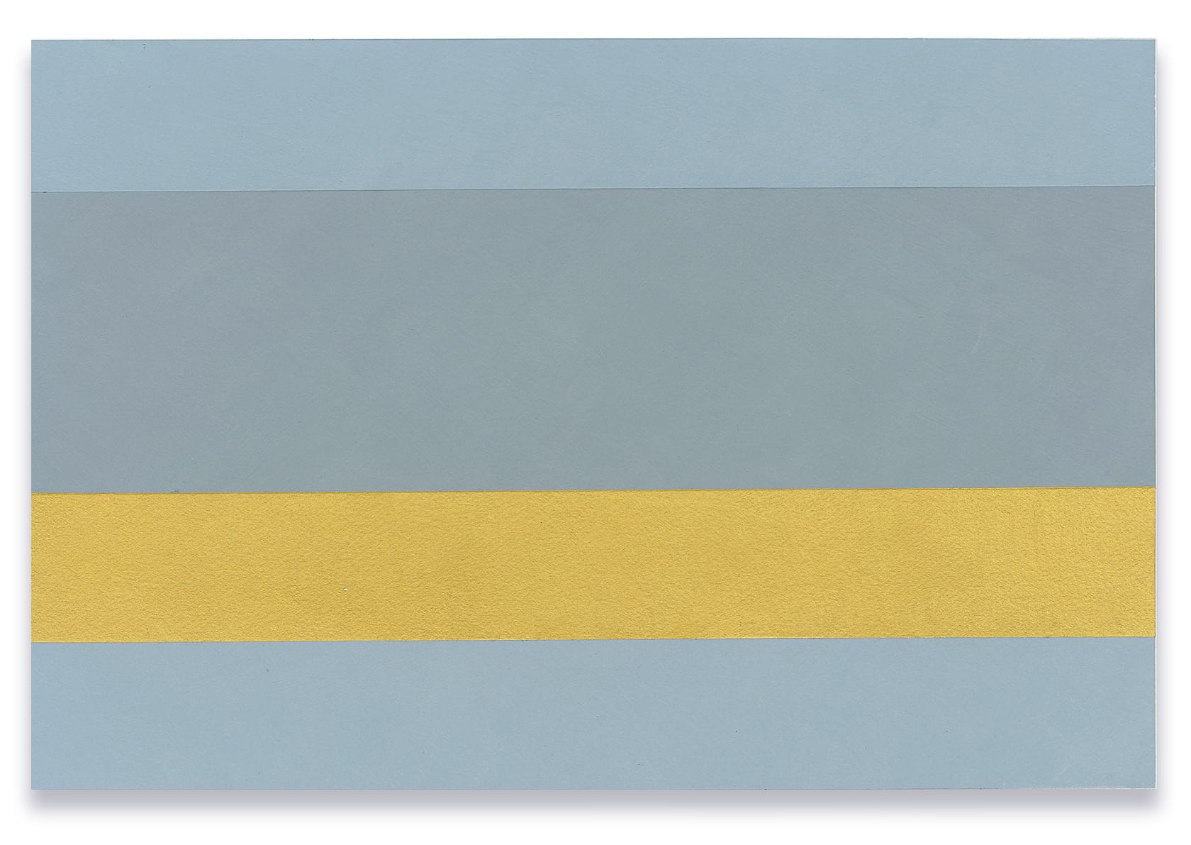 Ettore Spalletti Untitled, 2018 Color impasto and golden paint on paper 9 7/8 x 14 3/4 x 5/8 in. (25...