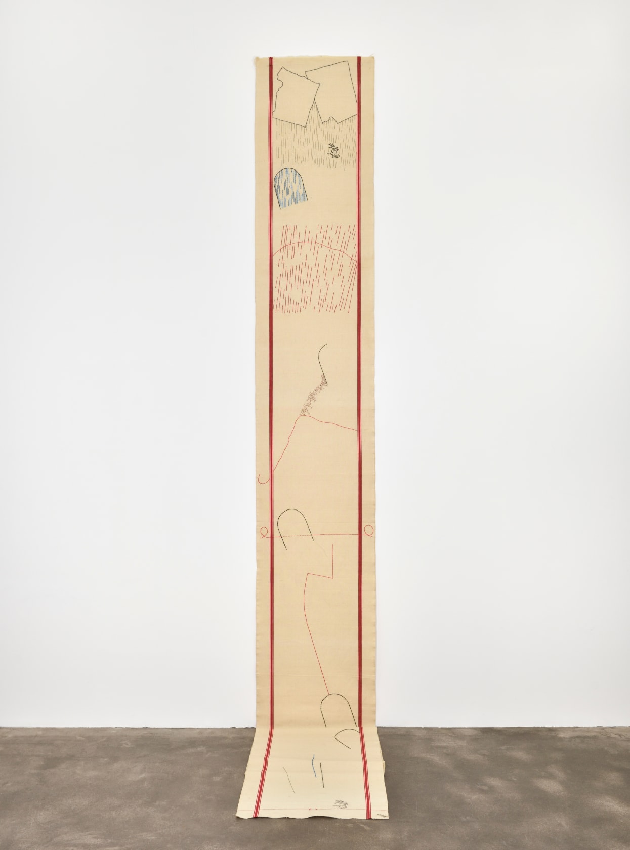 Ana Jotta Volto jà, 2019 Embroidered work 220 1/2 x 24 in. (560 x 61 cm)