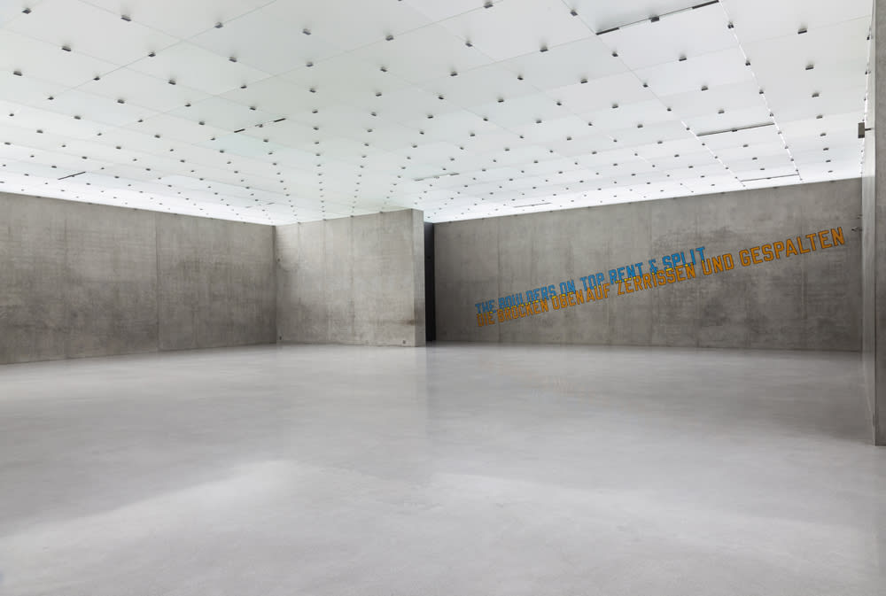 Lawrence Weiner THE BOULDERS ON TOP RENT & SPLIT, 1987