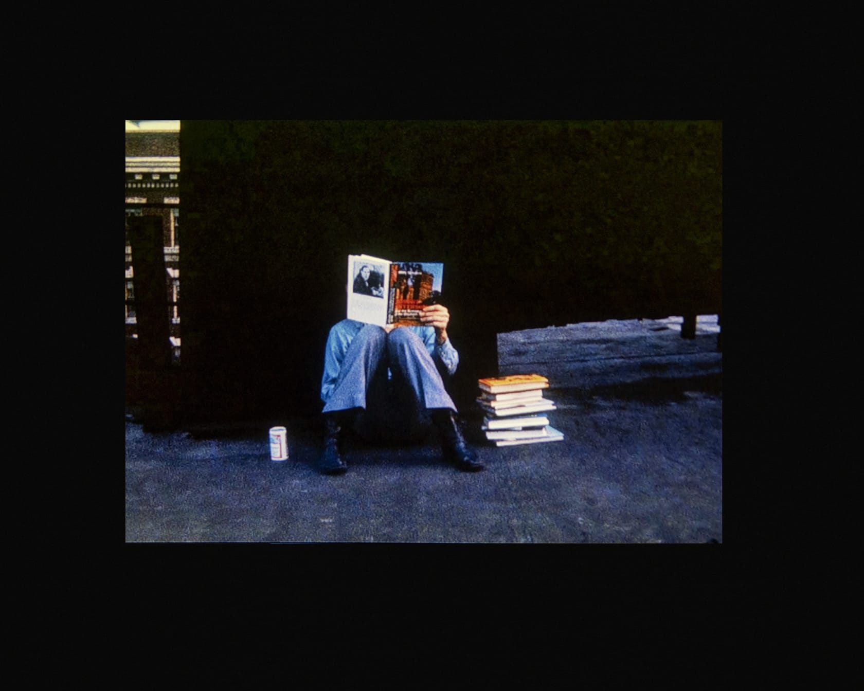 Nancy Holt Bob with Books: Roof of 799 Greenwich St., New York, 1971