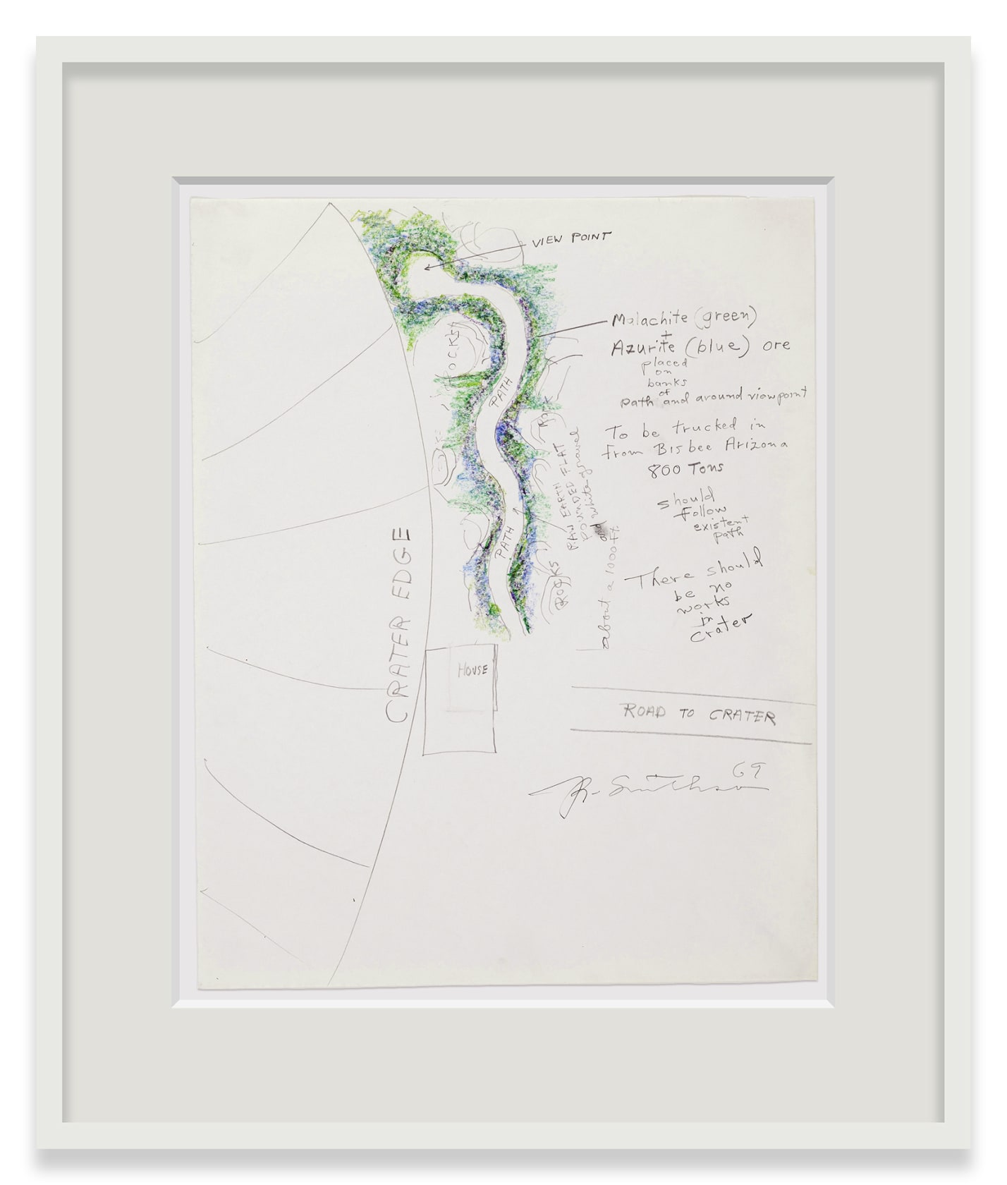 Robert Smithson Road to Crater, 1969