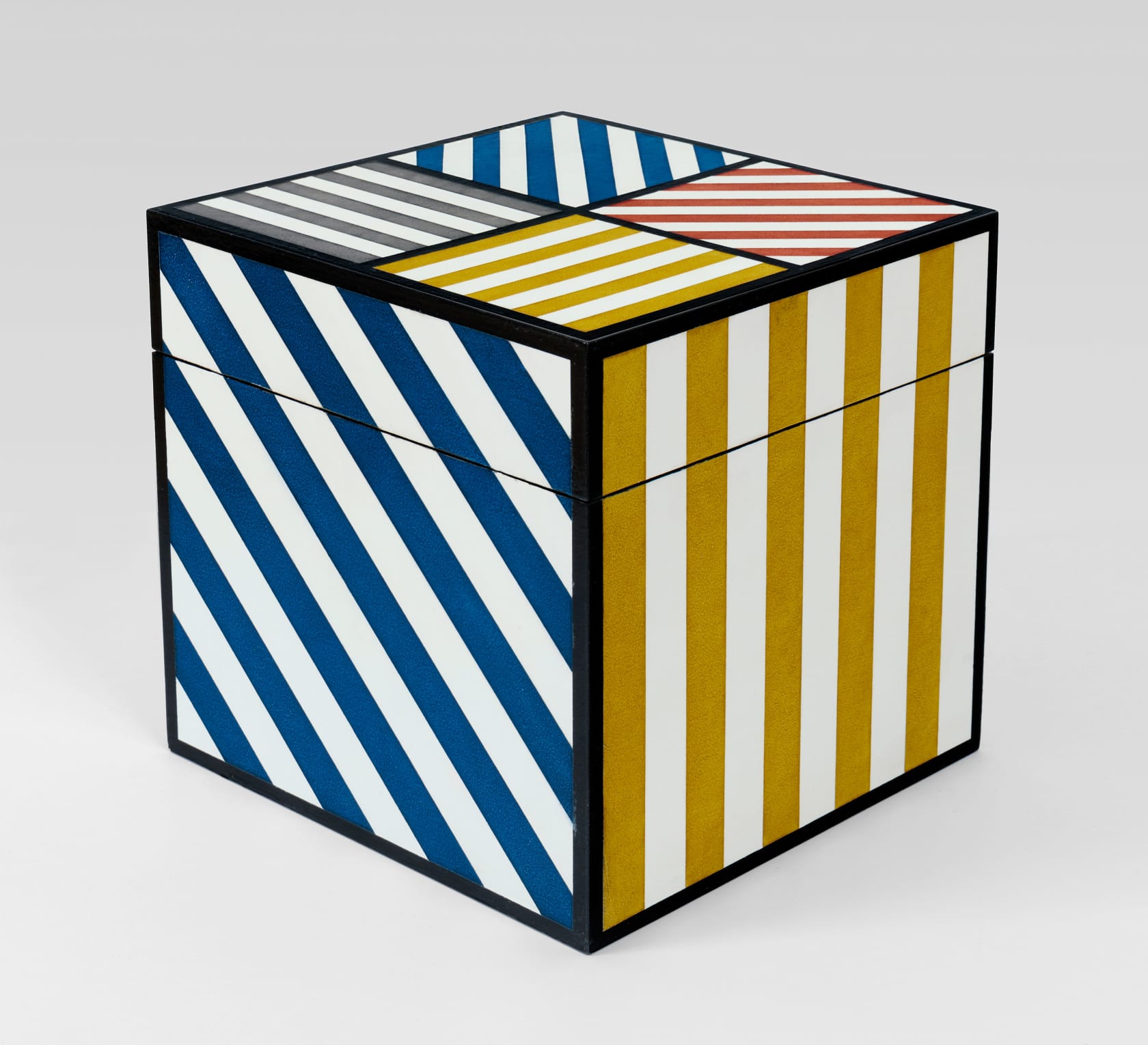 Sol LeWitt Project Box, 1990 Acrylic and drawing ink on cherry wood, silk lining, Hydrocote finish 8 x 8 x...
