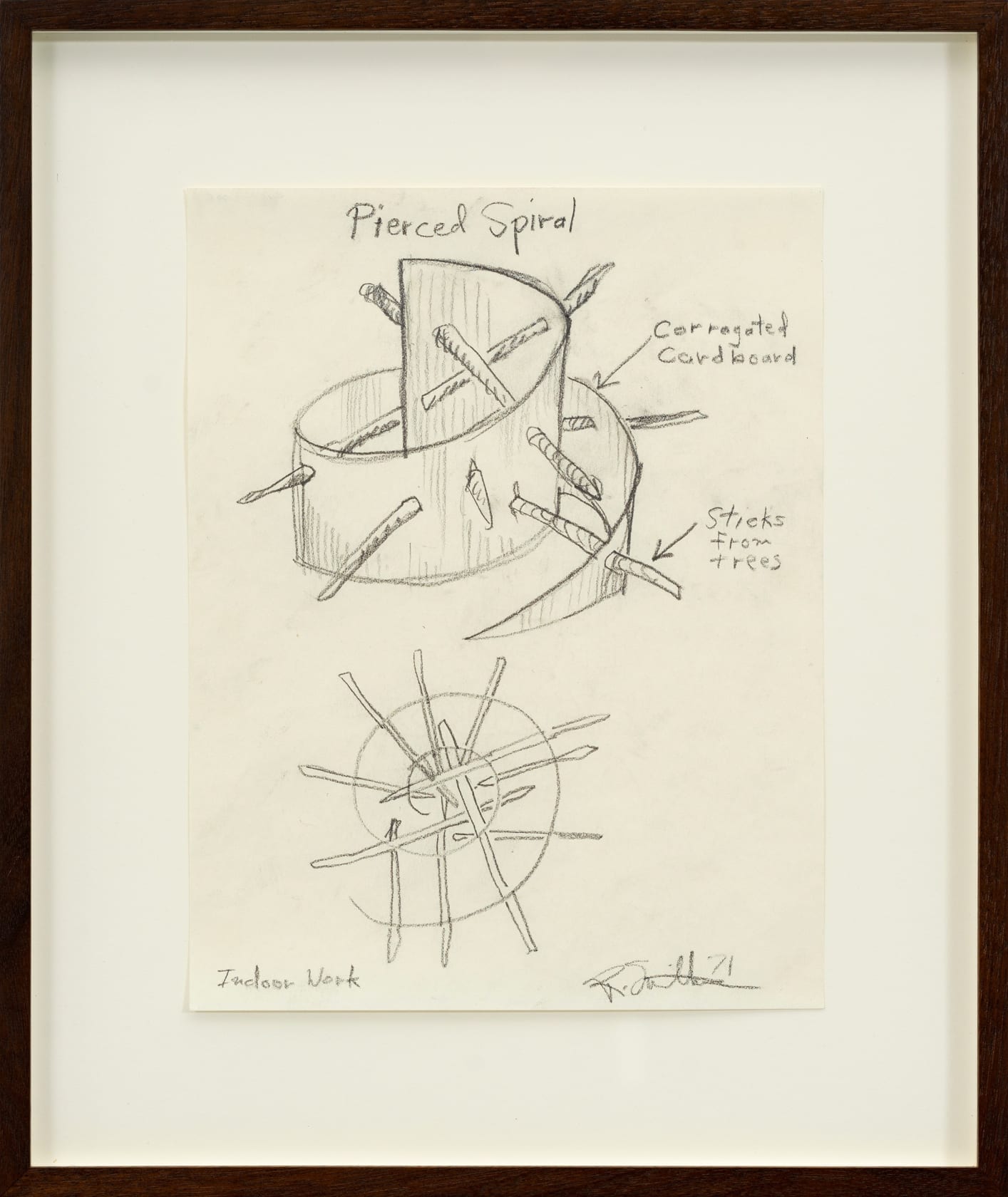 Robert Smithson, Pierced Spiral, 1971