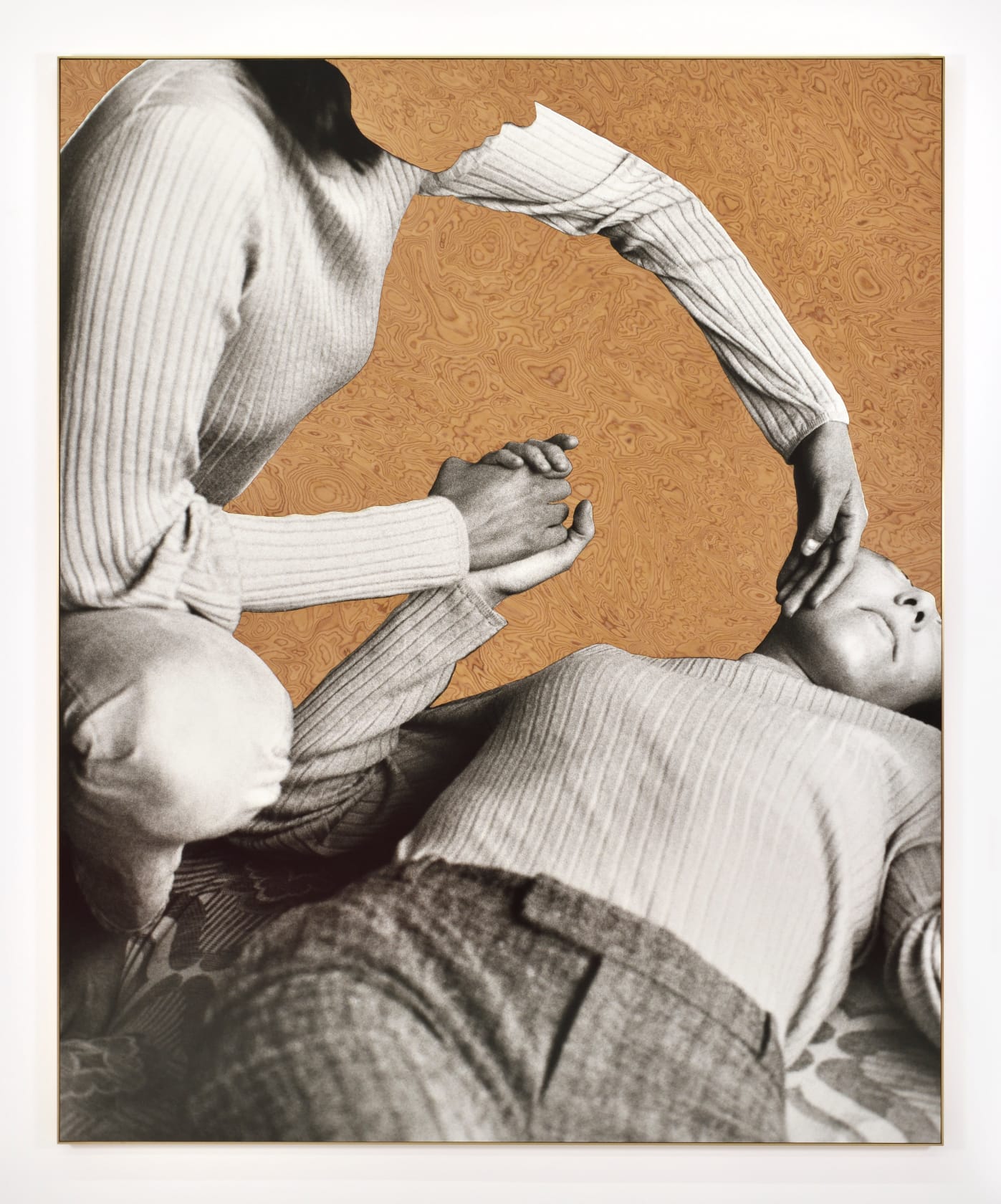 Joanna Piotrowska Untitled, 2024 Silver gelatin hand print, wood veneer 62 x 50 5/8 x 1 in. (157,4 x 128,5...