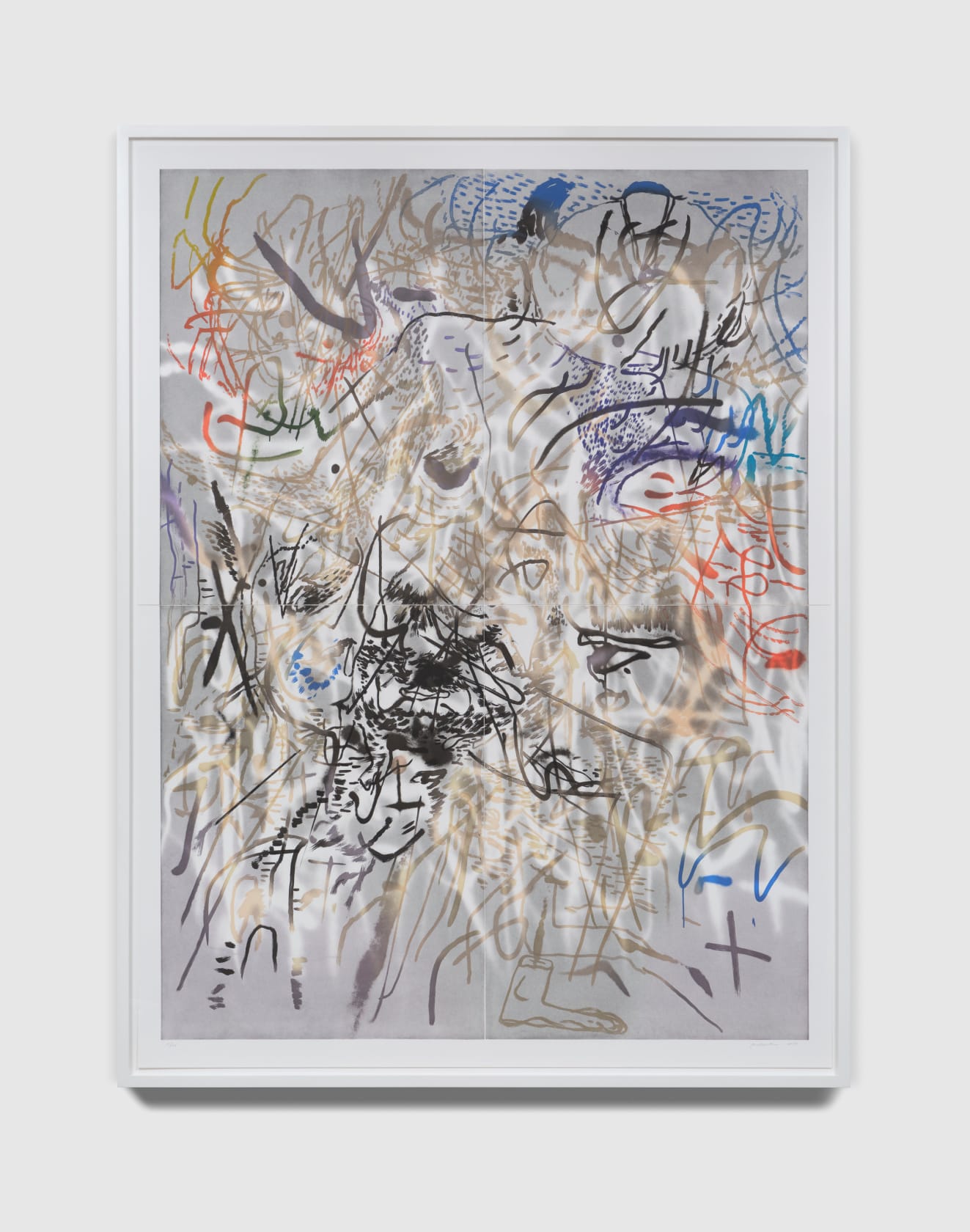Julie Mehretu Six Bardos: Luminous Appearance, 2018 19 color, 2 panel aquatint Print: 99 1/8 x 74 1/4 in. (251.8...