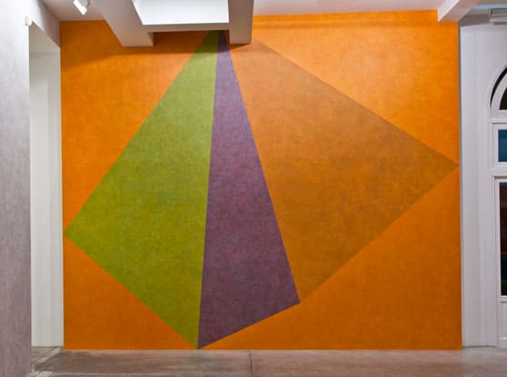 Sol LeWitt Wall Drawing #459, Asymmetrical Pyramid with Color ink washes superimposed, 1985