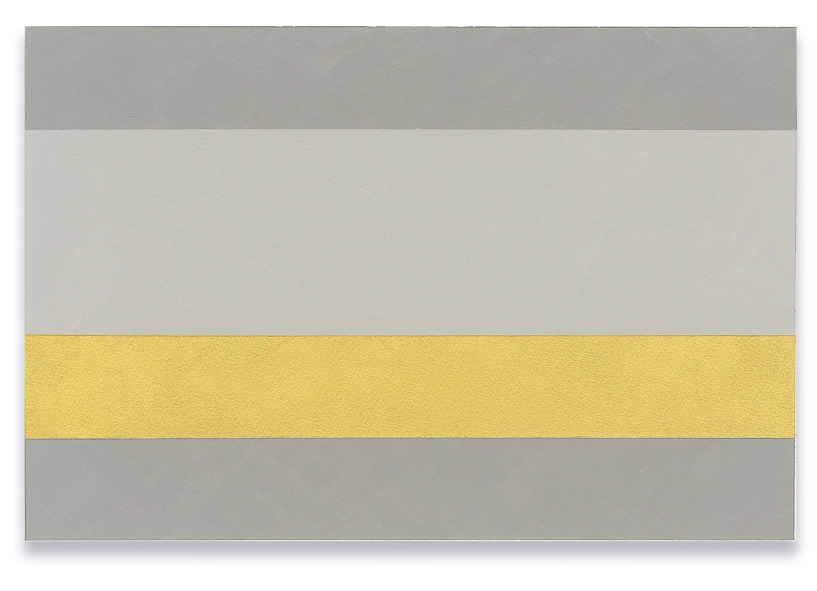 Ettore Spalletti Untitled, 2018 Color impasto and golden paint on paper 9 7/8 x 14 3/4 x 5/8 in. (25...