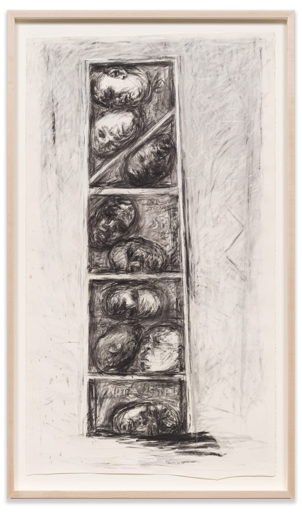 William Kentridge Casspirs Full of Love (Study IV), 1988 Charcoal on paper Sheet: 76 x 42 3/8 in. (193 x...