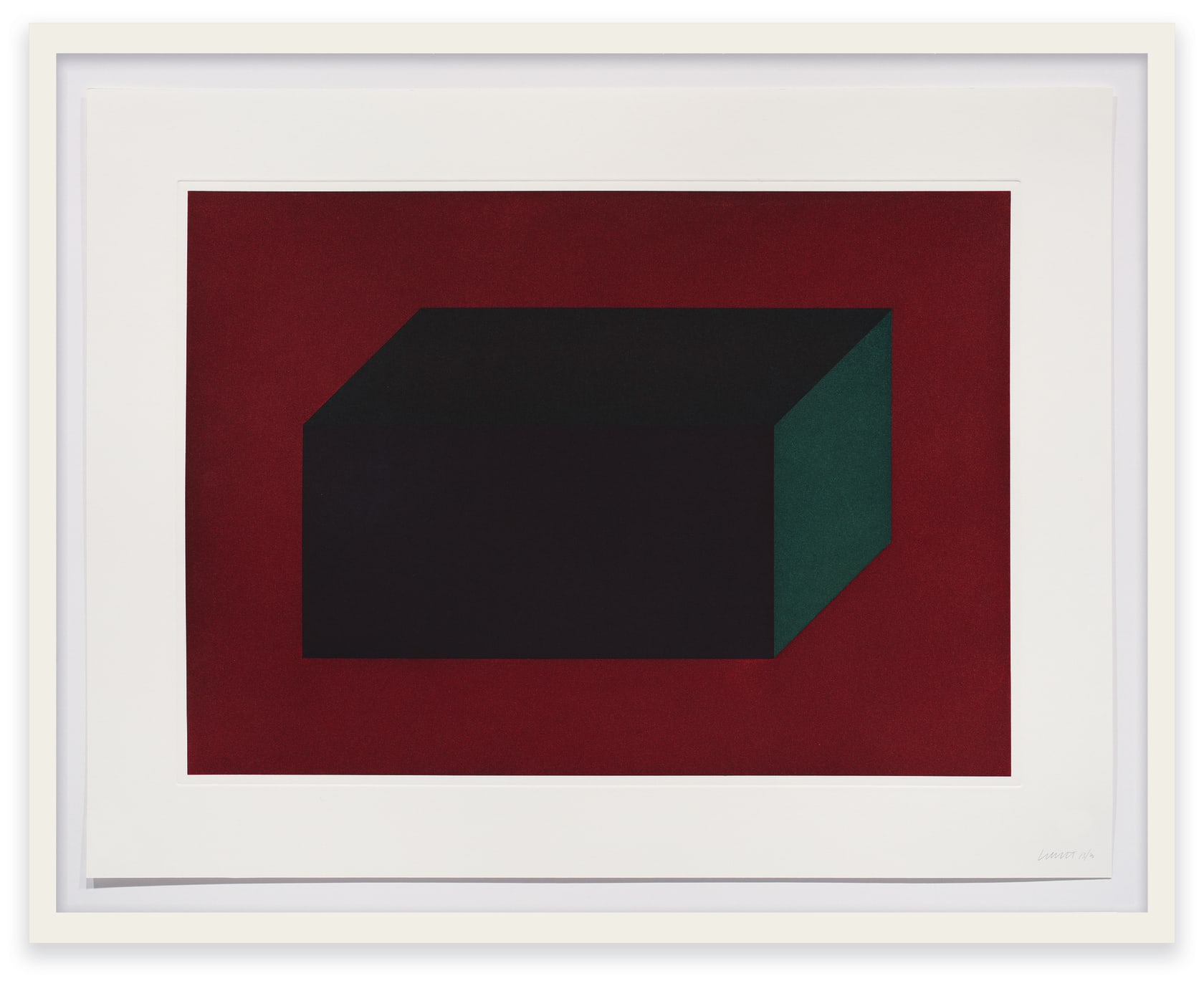 Sol LeWitt Forms Derived from a Cubic Rectangle #02, 1990 Aquatint on Magnani Italia paper Plate: 15 x 21 in....