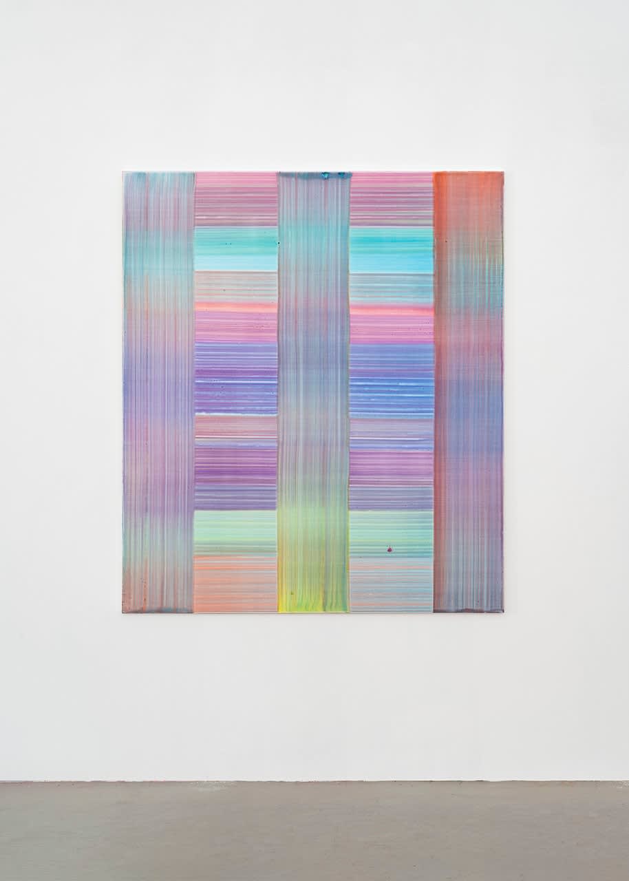 Bernard Frize Kasi, 2024 Acrylic and resin on canvas 72 7/8 x 63 in. (185 x 160 cm)