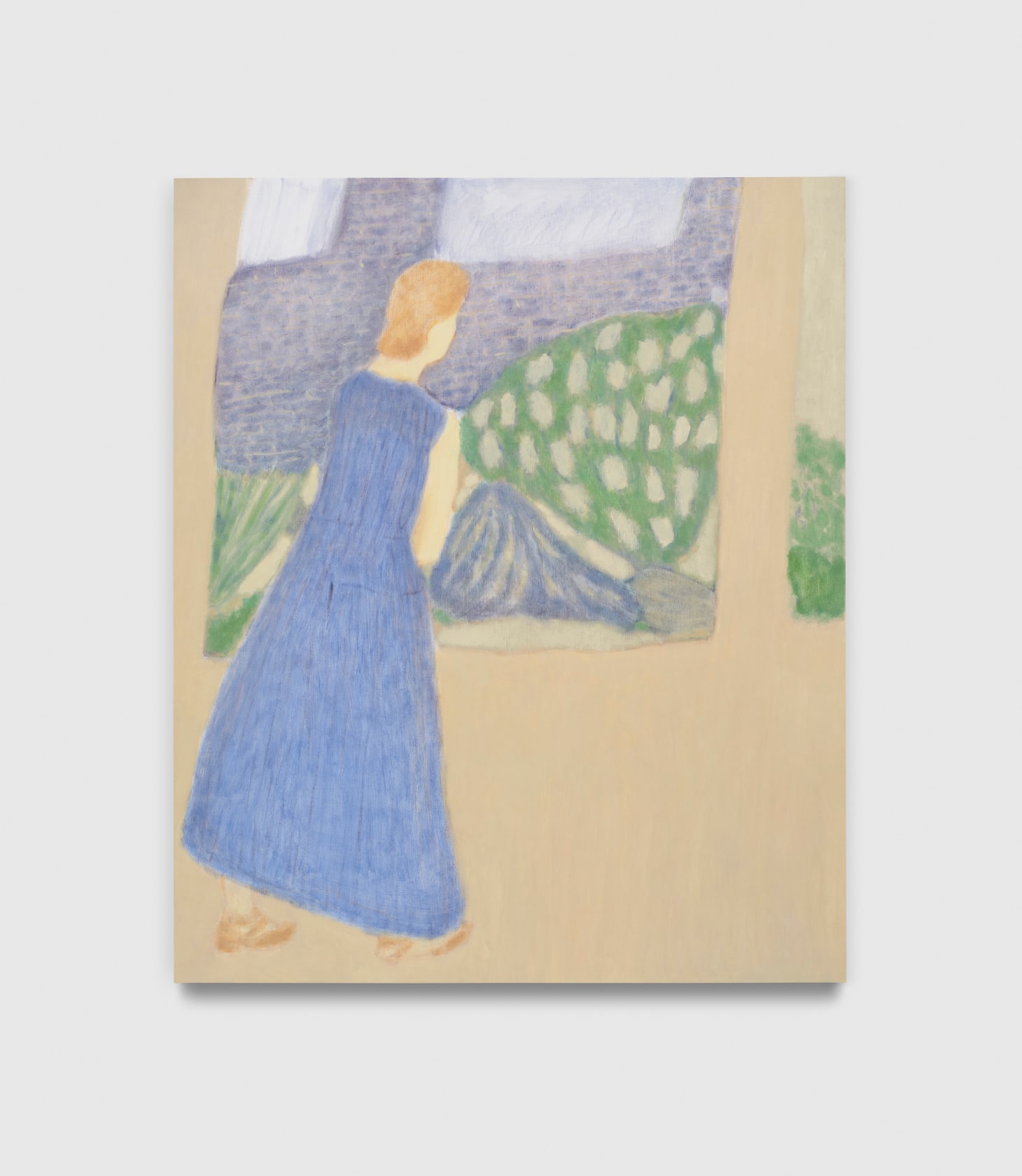Hye-Shin Chun Woman Looking at a Garden, 2025 Oil on linen 60 x 50 in. (152.4 x 127 cm)