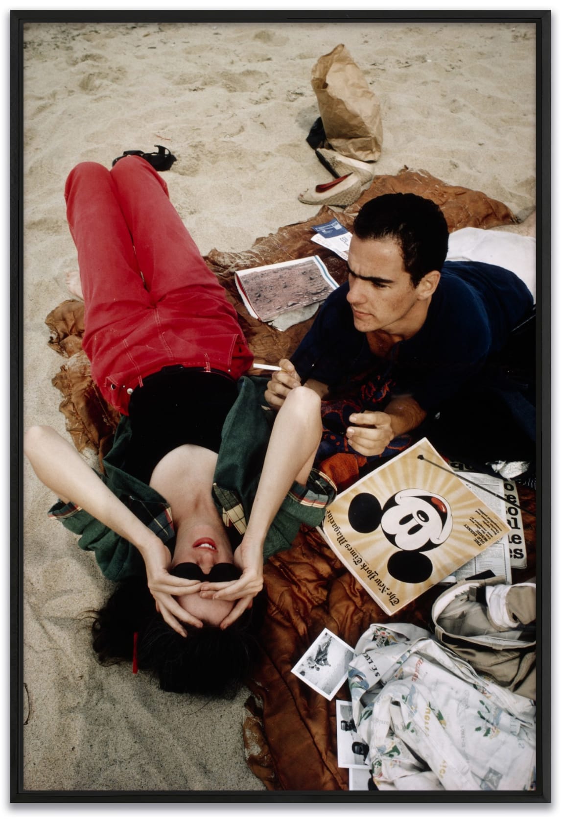 Nan Goldin, C. Z. and Max on the beach, Truro, MA, 1976