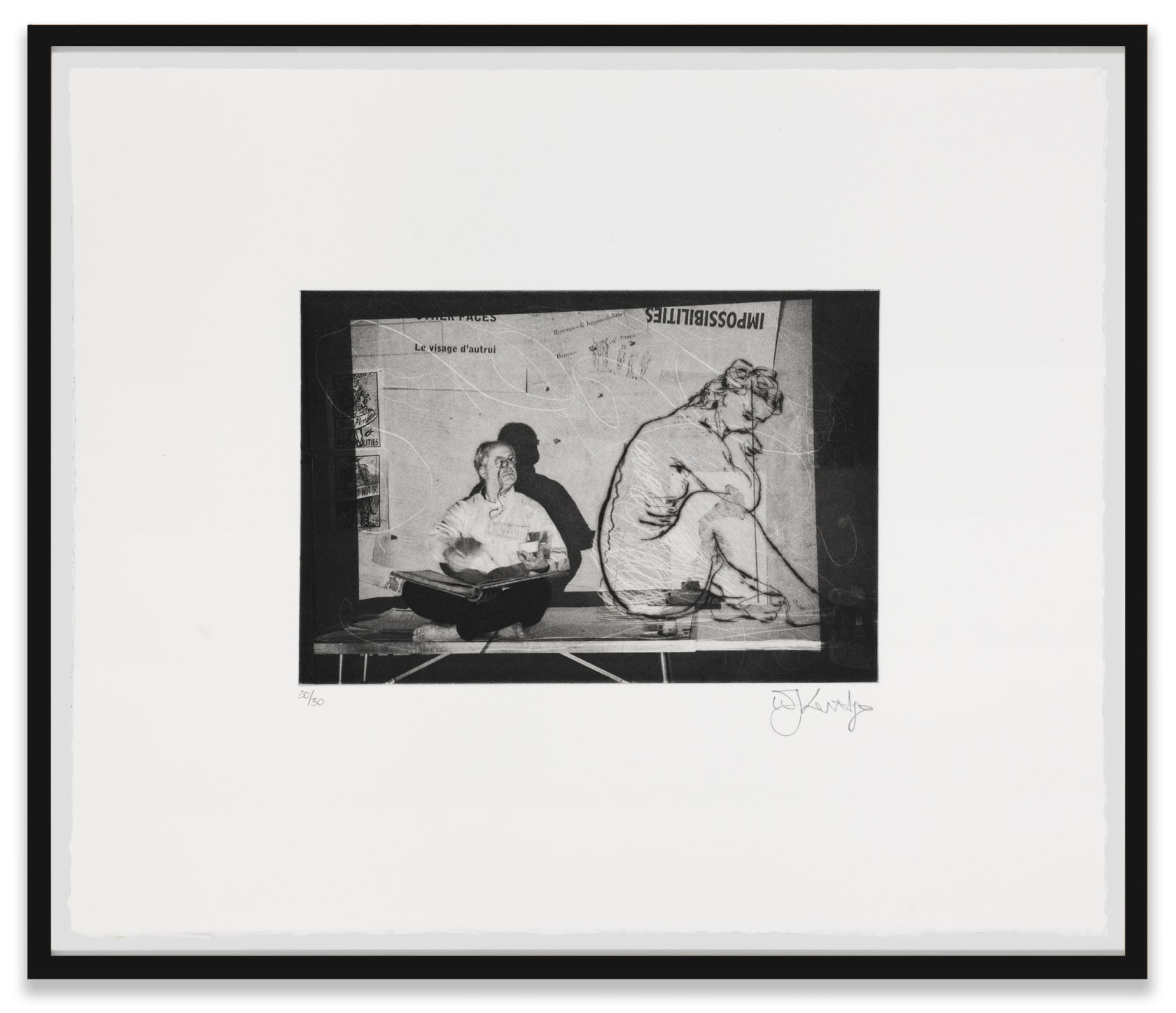 William Kentridge Scribe 1, 2011 Photogravure, drypoint and burnishing Sheet: 11 x 13 in. (27.94 x 33.02 cm) Frame: 13...