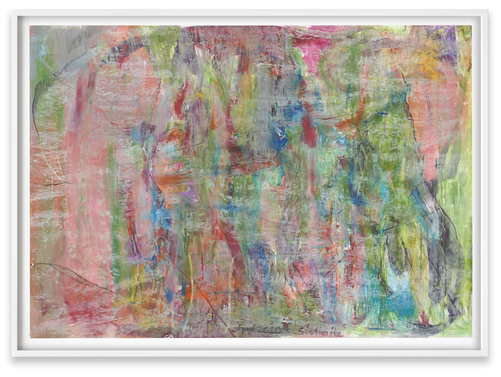 Sabine Moritz Rosa III, 2020 Oil on paper 8 1/4 x 11 3/4 in. (21 x 29.7 cm)