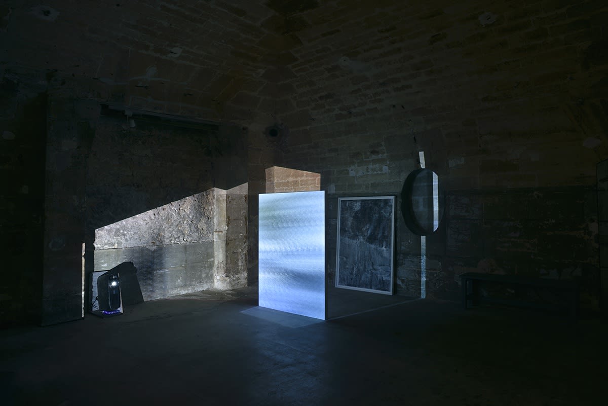 An exhibition installation view from: Matt Saunders, Inondé