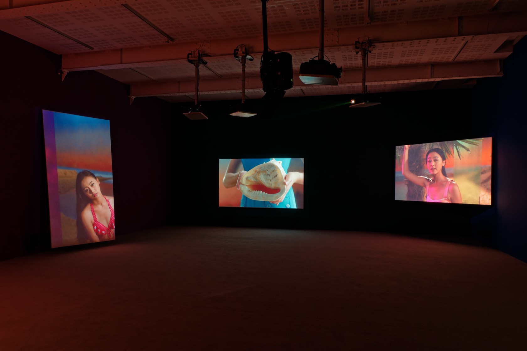 An exhibition installation view from: Yang Fudong, The Coloured Sky: New Women II