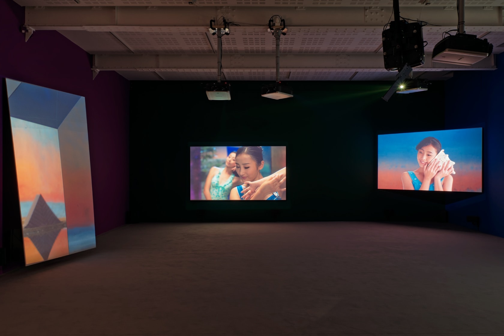 An exhibition installation view from: Yang Fudong, The Coloured Sky: New Women II