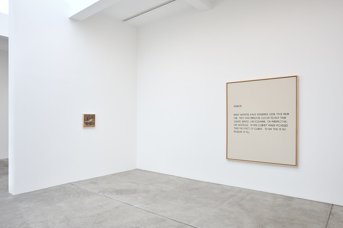 An exhibition installation view from: John Baldessari, Early Works