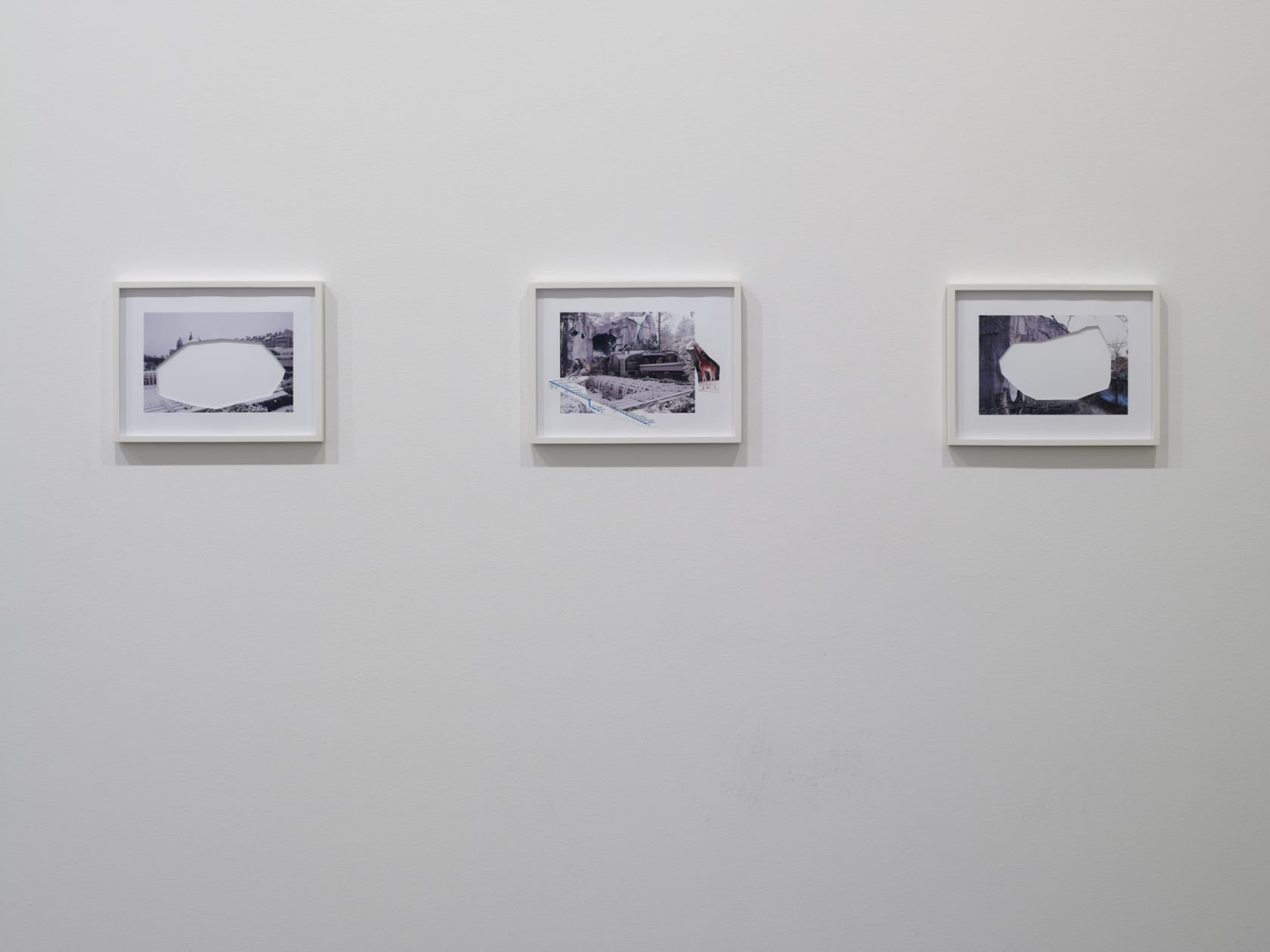 An exhibition installation view from: You Have Been There - départs, bifurcations