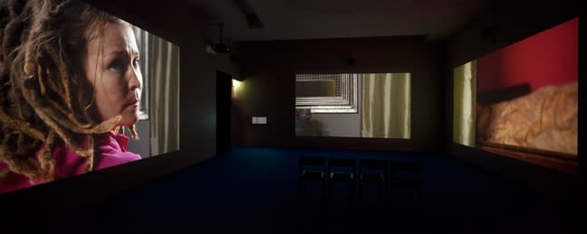 An exhibition installation view from: Eija-Liisa Ahtila, The Annunciation