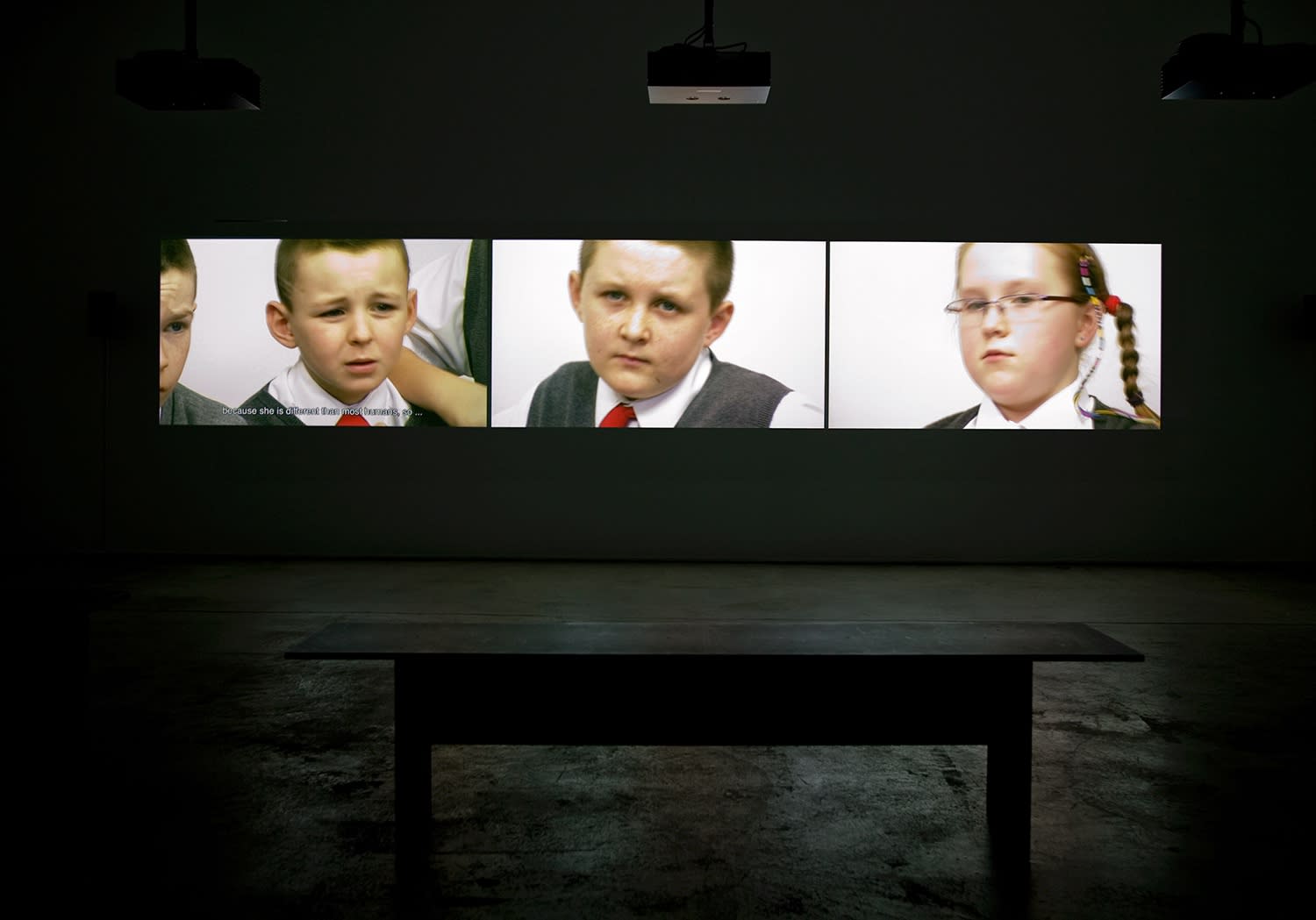 An exhibition installation view from: Rineke Dijkstra