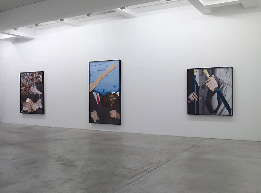 An exhibition installation view from: John Baldessari, Hands and/or Feet (Part One)