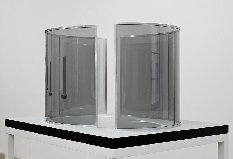 An exhibition installation view from: Dan Graham