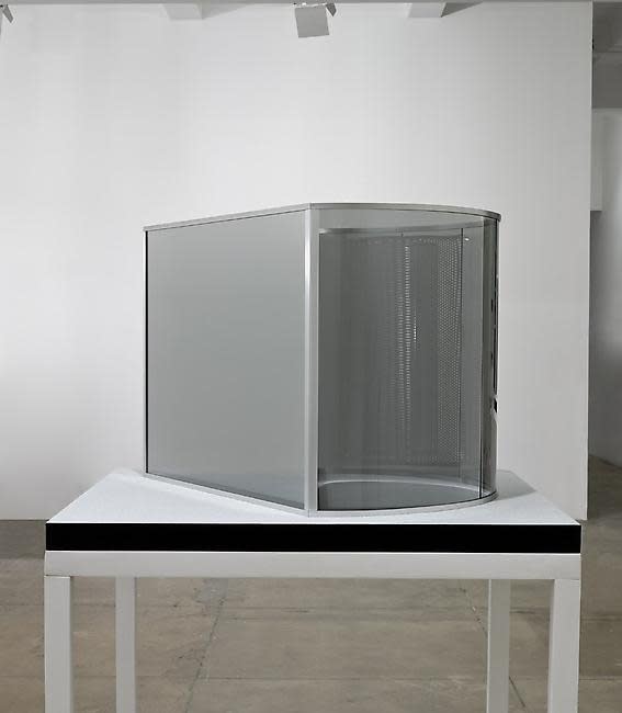 An exhibition installation view from: Dan Graham