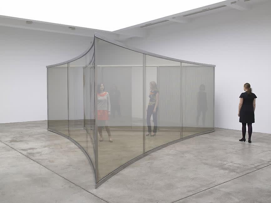 An exhibition installation view from: Dan Graham