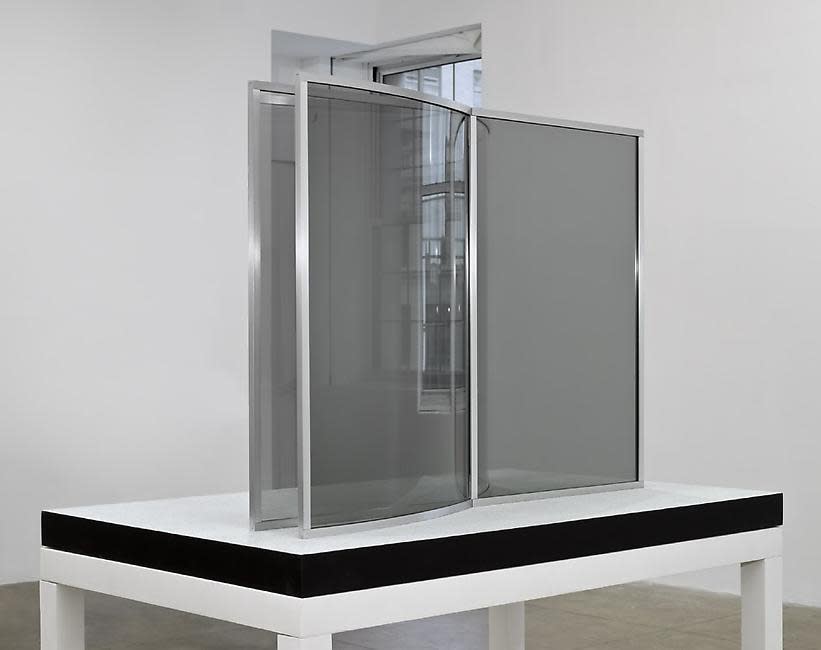 An exhibition installation view from: Dan Graham