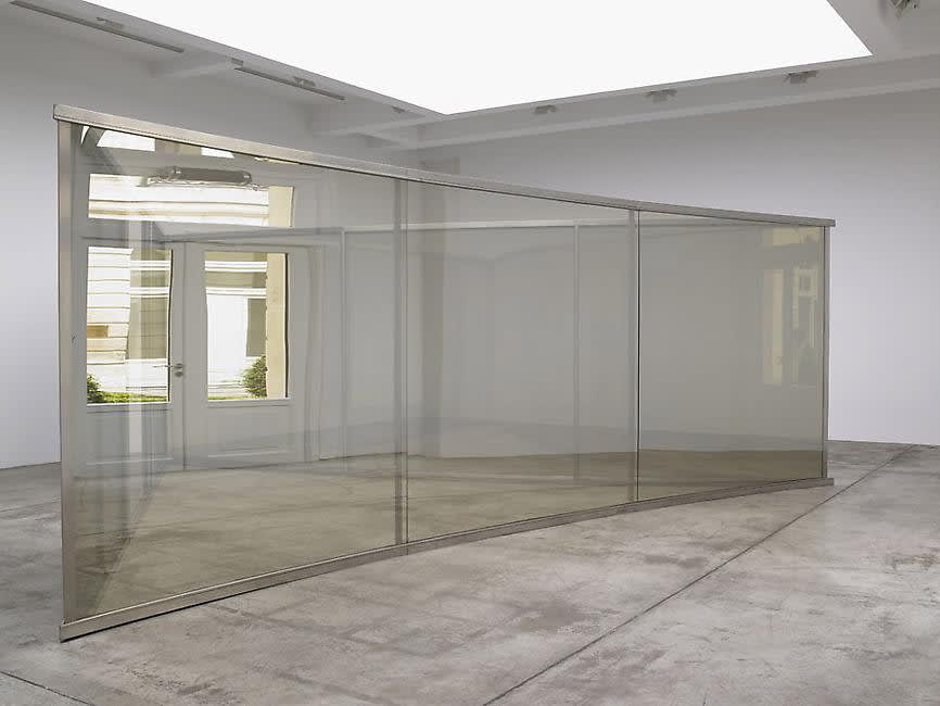 An exhibition installation view from: Dan Graham