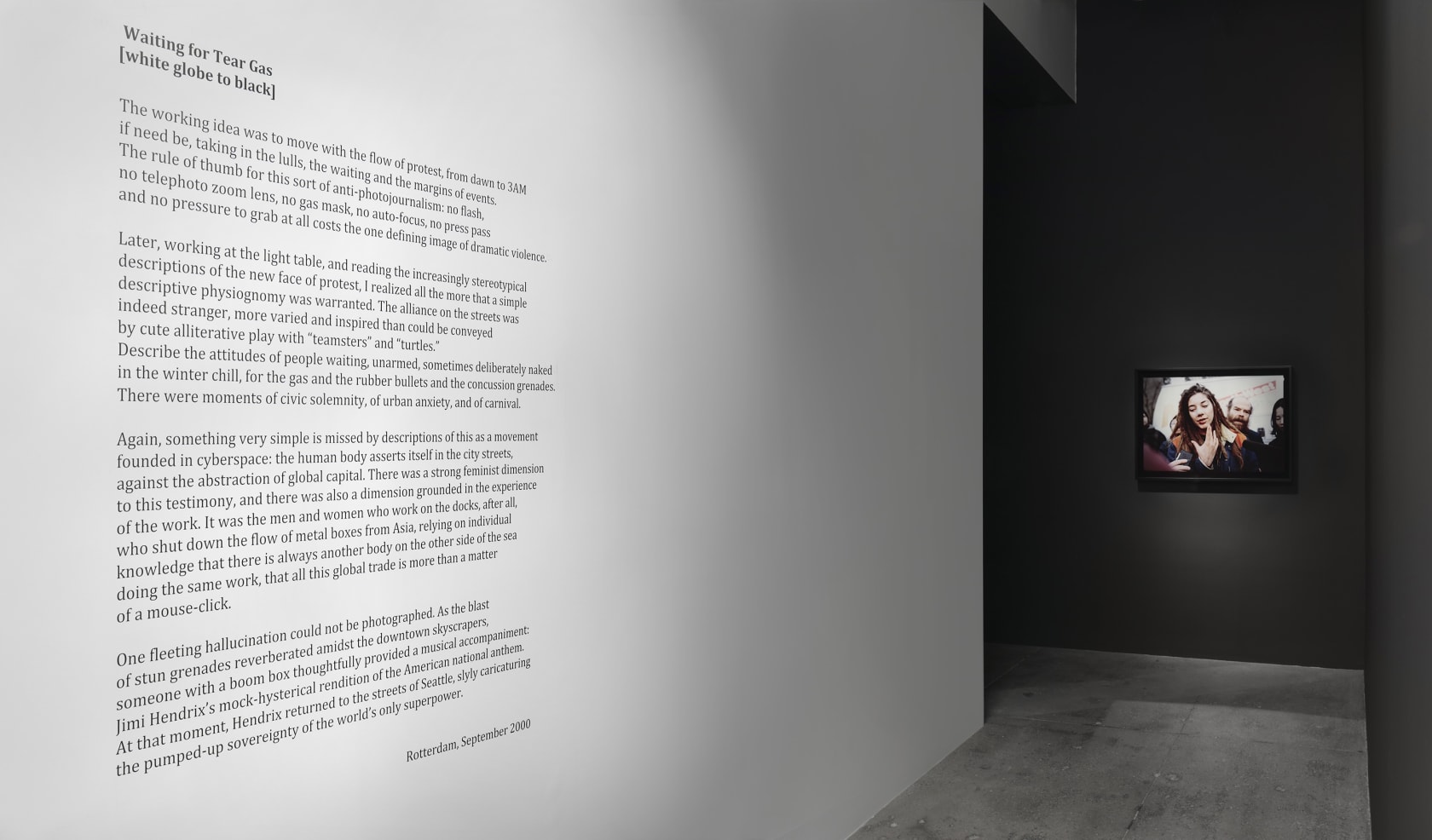 An exhibition installation view from: Allan Sekula, Labor's Persistence