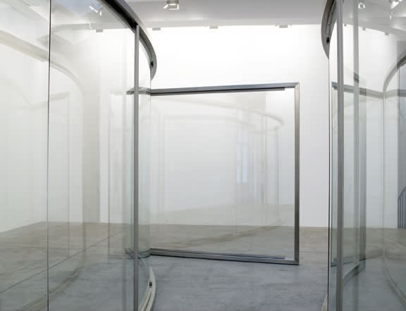 An exhibition installation view from: Dan Graham