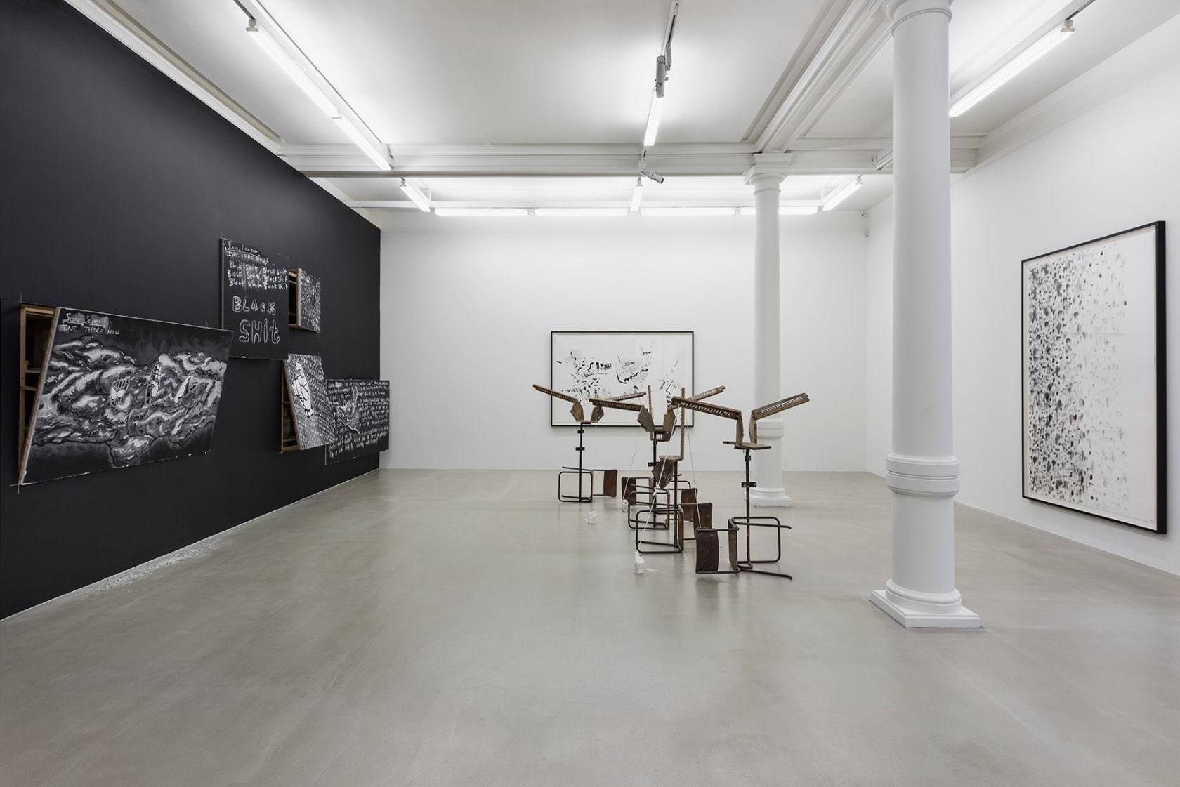 An exhibition installation view from: Kemang Wa Lehulere, not even the departed stay grounded