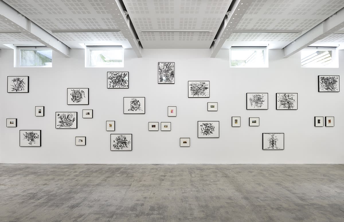 An exhibition installation view from: Tacita Dean, Julie Mehretu