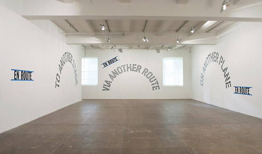 An exhibition installation view from: Lawrence Weiner