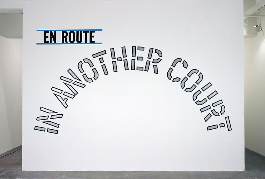 An exhibition installation view from: Lawrence Weiner